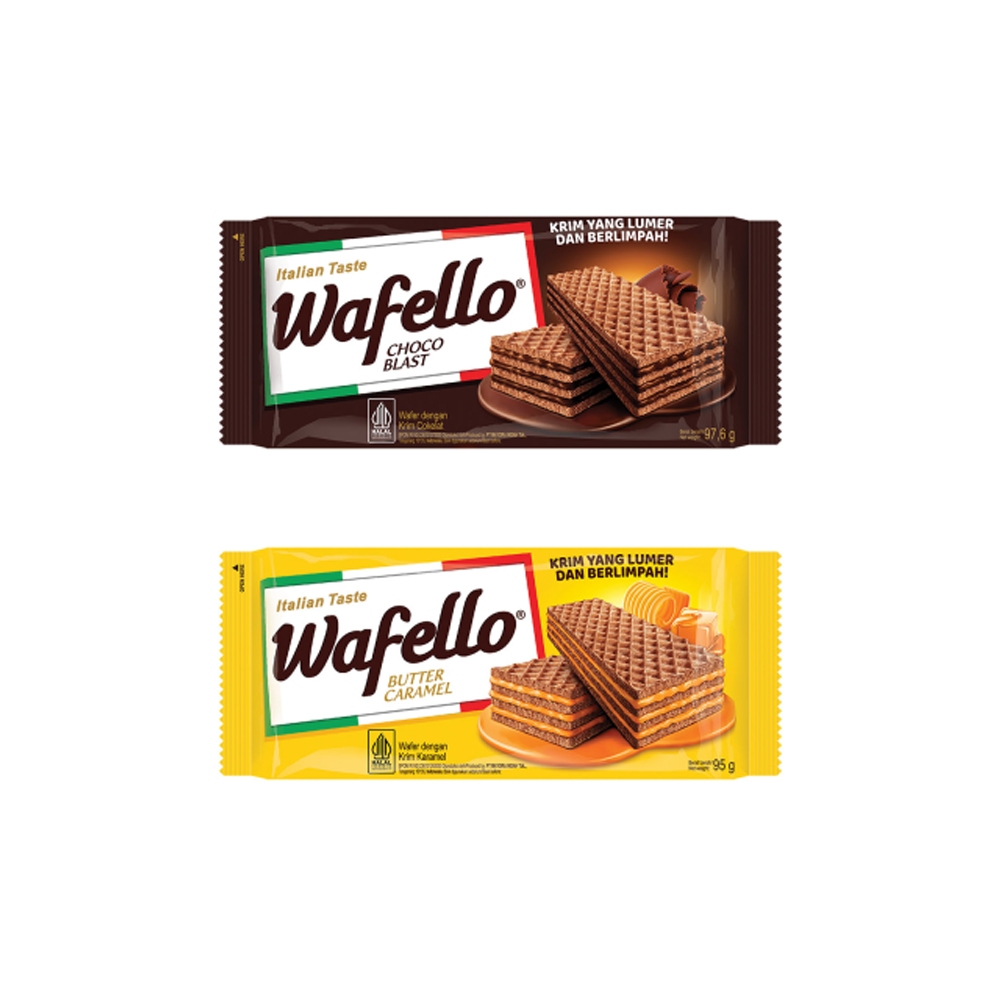 

WAFELLO WAFER ITALIA CHOCO BLAST / BUTTER CARAMEL97,6 GR