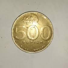 Logam Koin 500 rupiah kuningan emas gold