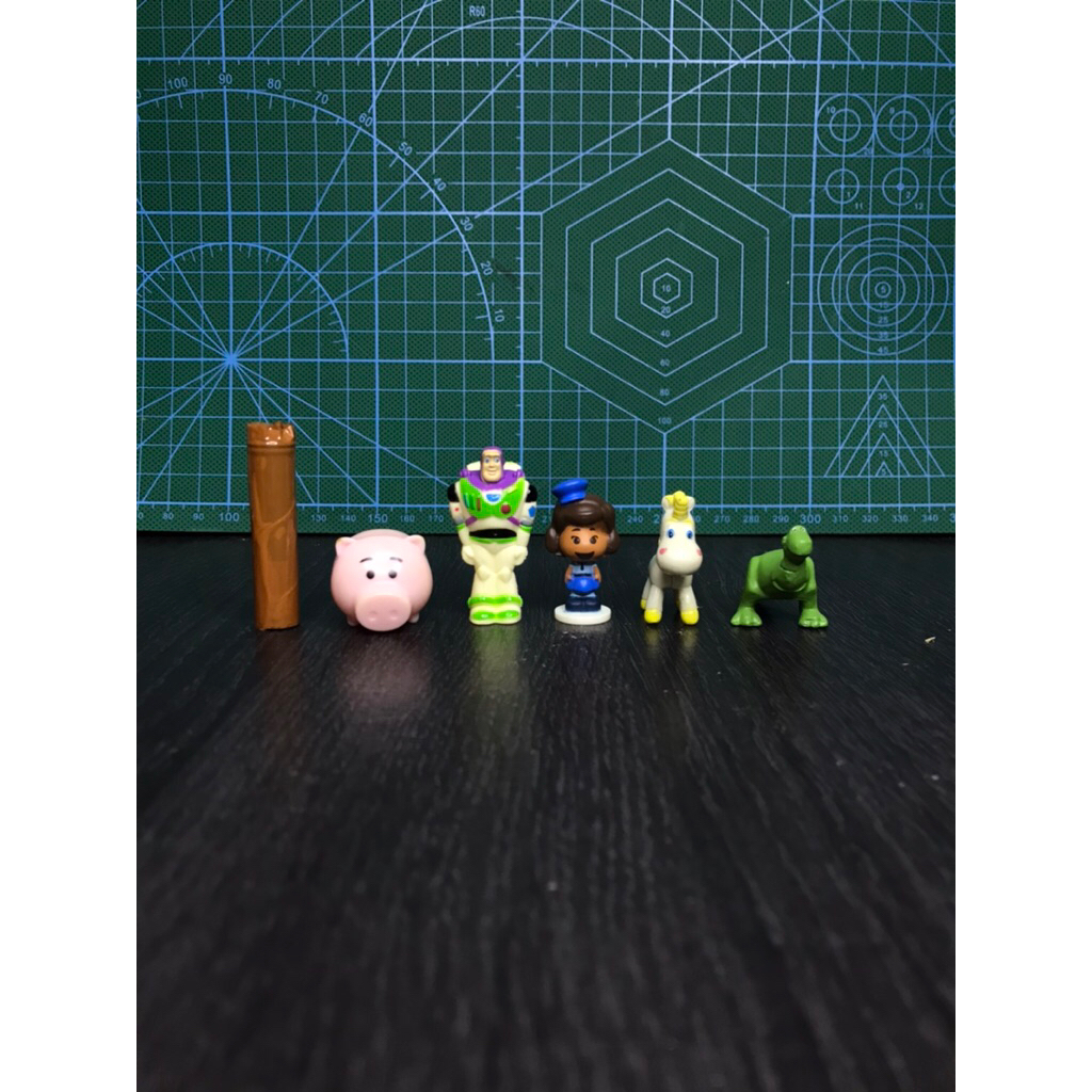 Toy Story Hamm + Buzz Lightyear + Giggle McDimples + Buttercup + Rex Mini Figure Set Disney [PRELOVE