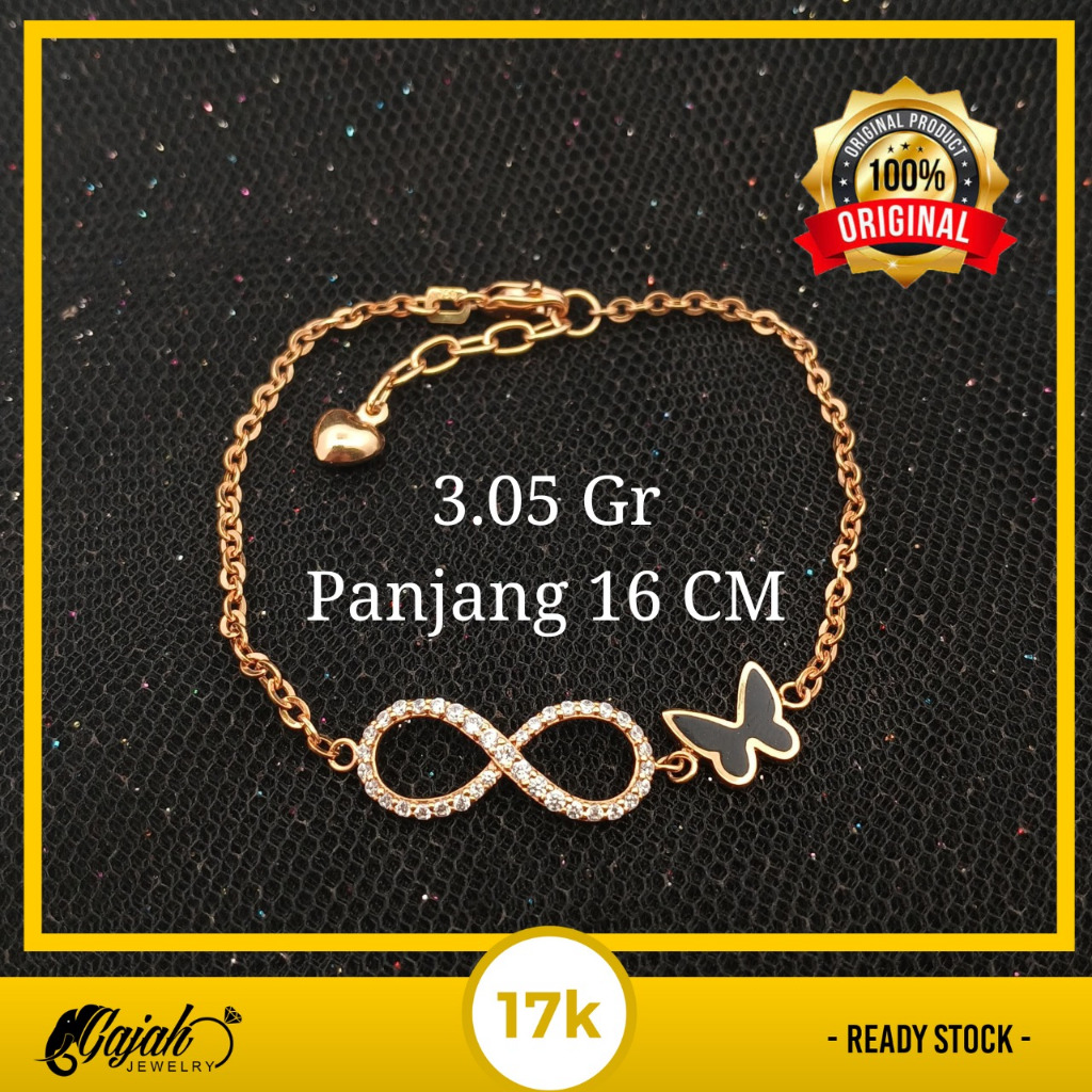 Gelang Emas Asli 17 Karat - Toko Emas Gajah Online