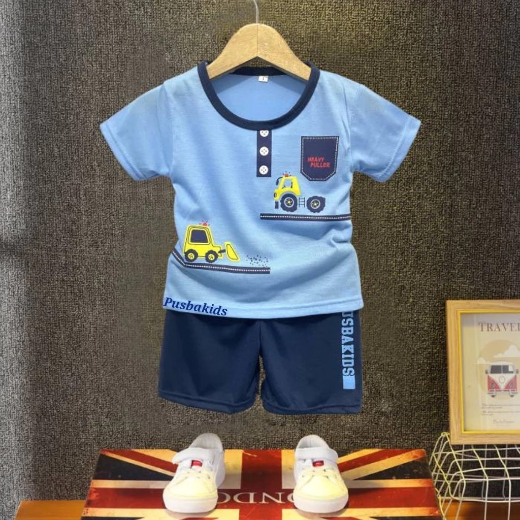 PUSBAKIDS/ SET COWOK /Baju setelan anak laki laki/ anak bagus/Baju anak cowok murah 0-8 thn