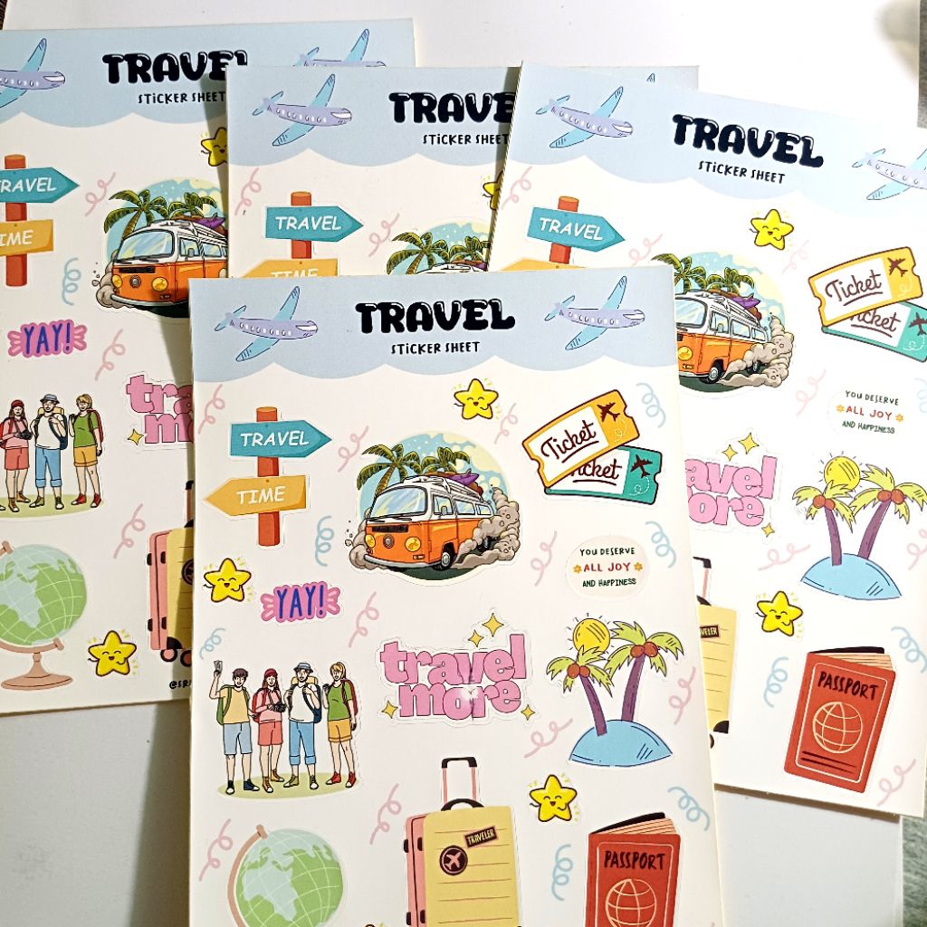 

STICKER SHEET TRAVEL ✈️ (BACA DESK)