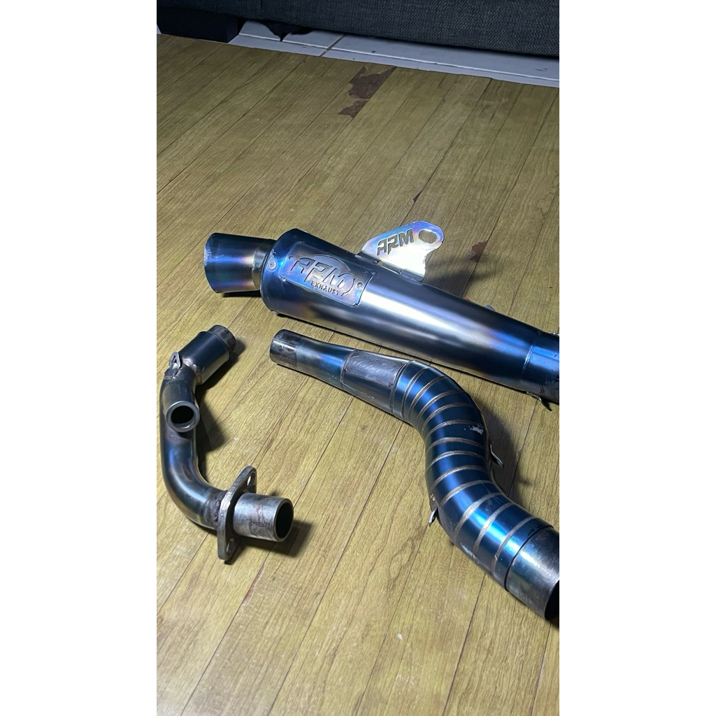 knalpot arm sunblue vespa matic