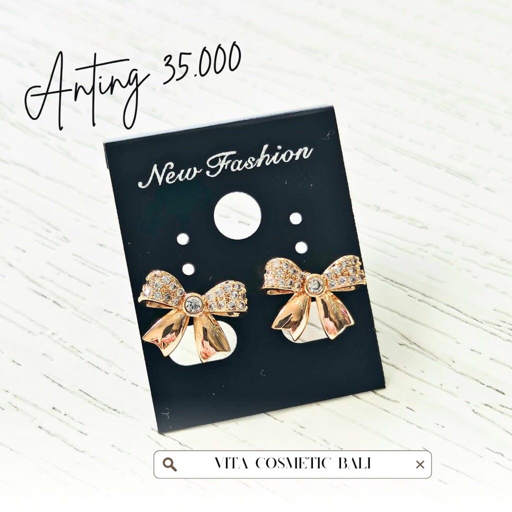 Anting 35 earring korea tusuk china xuping pesta salib hiasan telinga asesoris