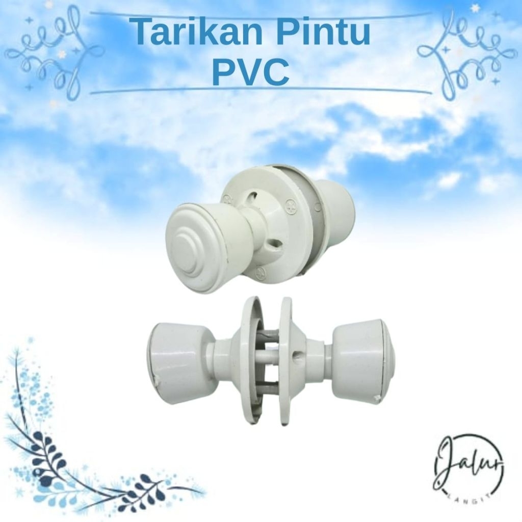 Tarikan Pintu Kamar Mandi PVC Putih