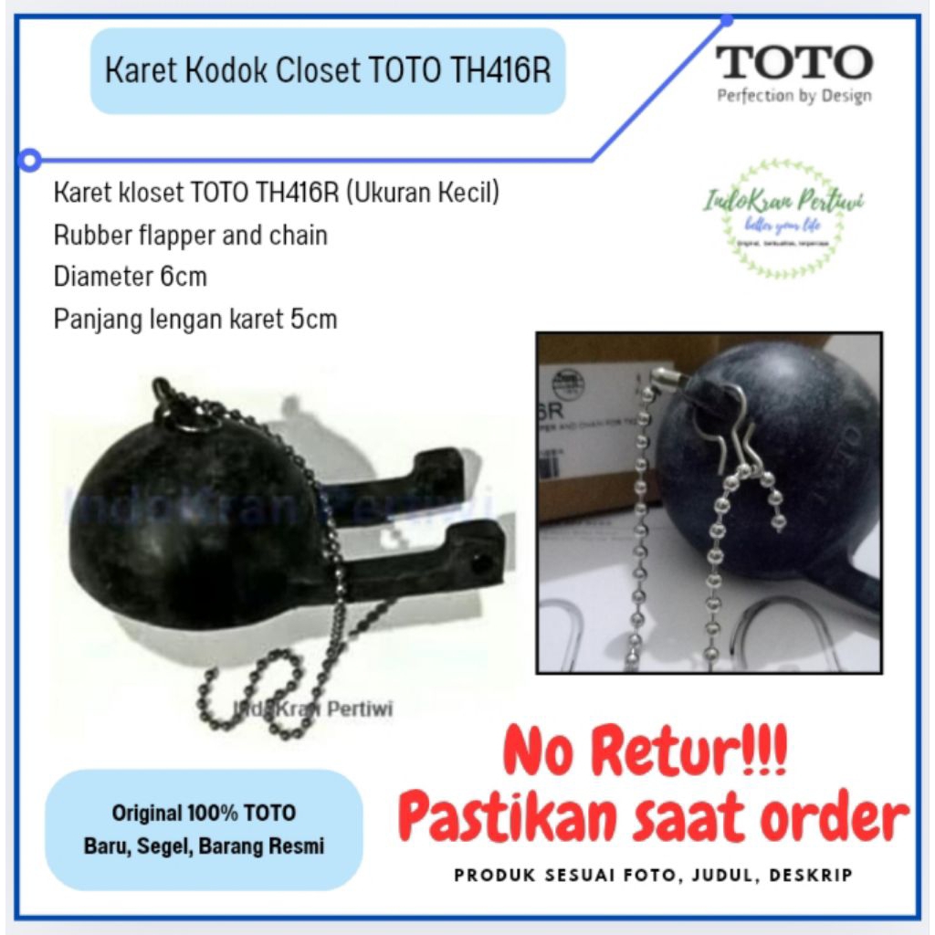 Karet closet TOTO TH416R - Karet Kloset duduk - Karet Kodok Closet -Spare Part TOTO