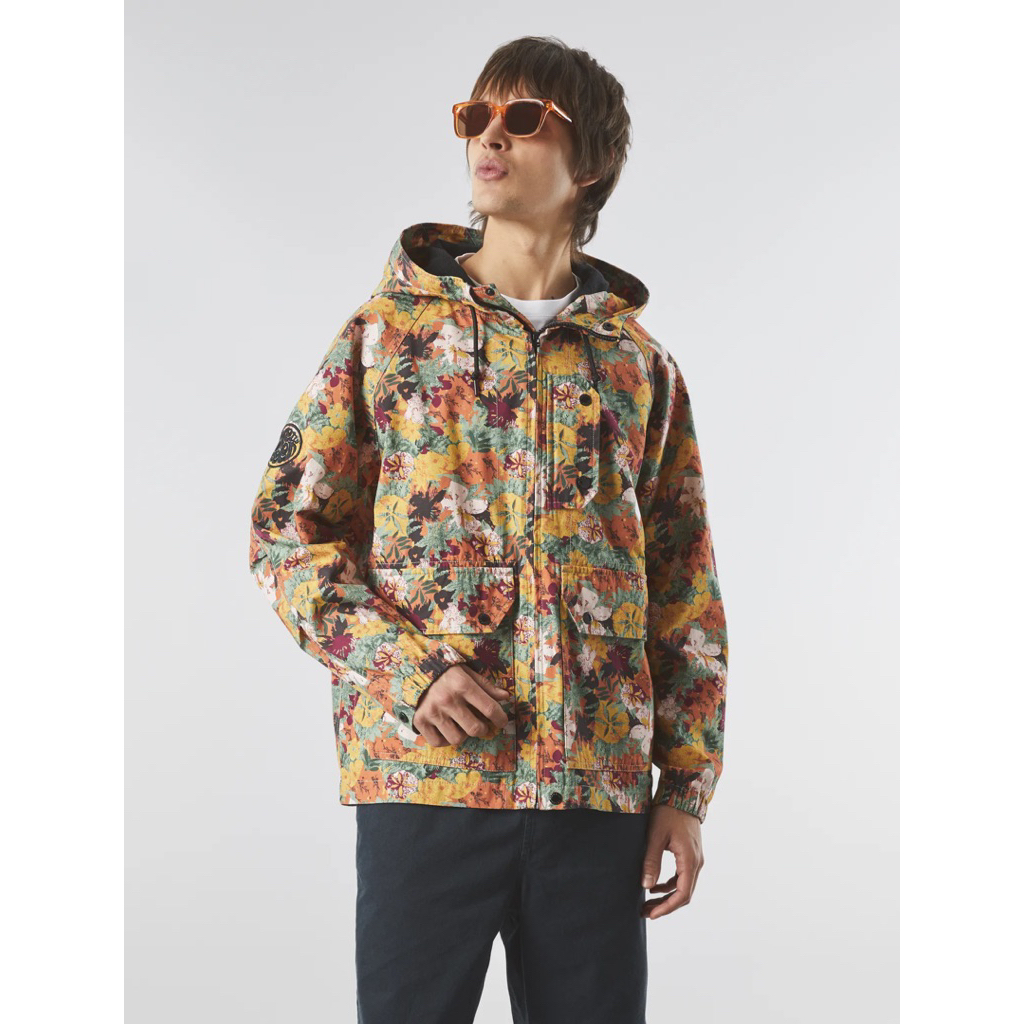 Pretty Green Floral Zip Up Hooded Jacket
