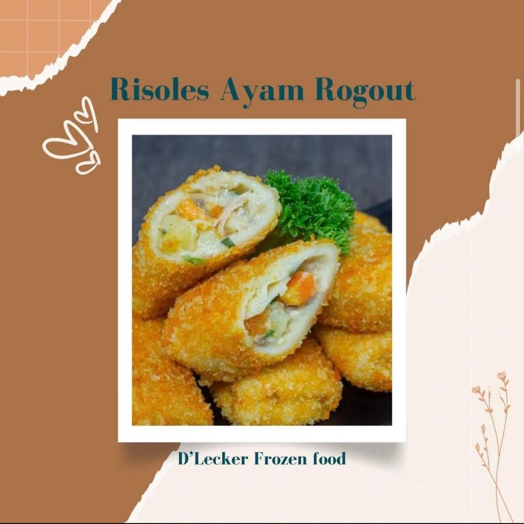 

D'Lecker Risoles Isi Rogout Frozen Food Isi 10 Pcs Halal & BPOM Kentang Wortel Ayam Telur Gurih Manis Camilan Sehari-hari