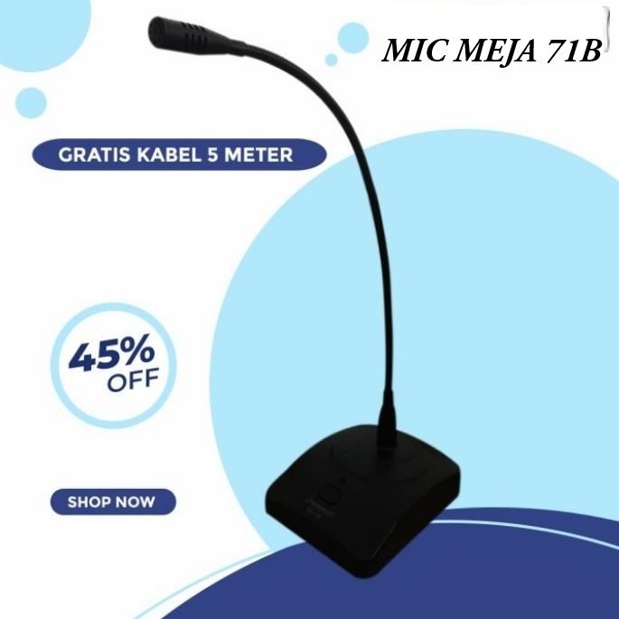 Microphone Meja SNY- Es71B Mic Kabel Mic Podium Mic Meja Free kabel 5 Meter