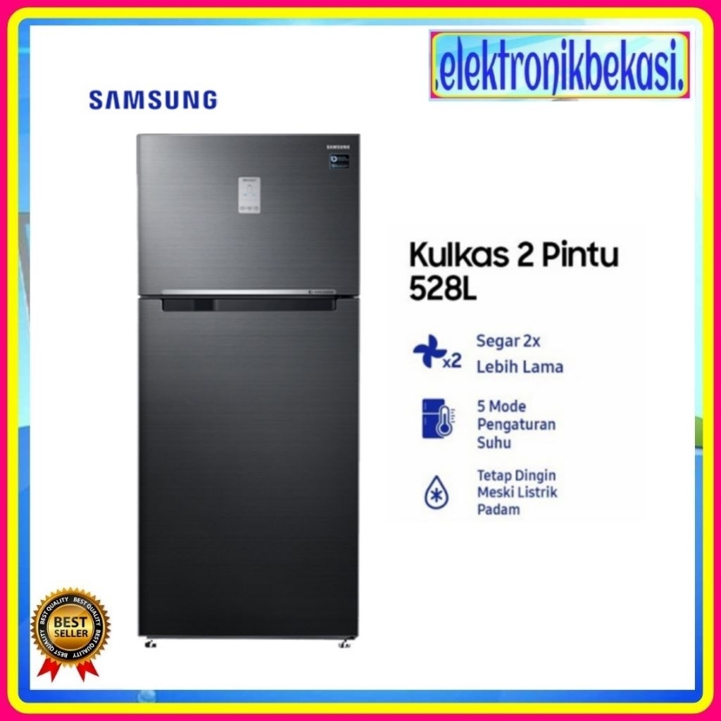 KULKAS SAMSUNG RT53K6231BS / KULKAS SAMSUNG 2 PINTU 528 LITER / KULKAS SAMSUNG RT53K6231BS 528 L