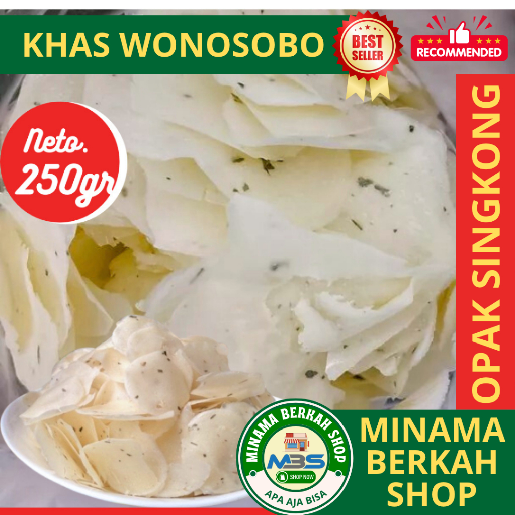 

Opak Koin Khas Wonosobo [250gr] Gurih & Renyah Opak Singkong Khas Wonosobo 250gr Mentah Siap Goreng