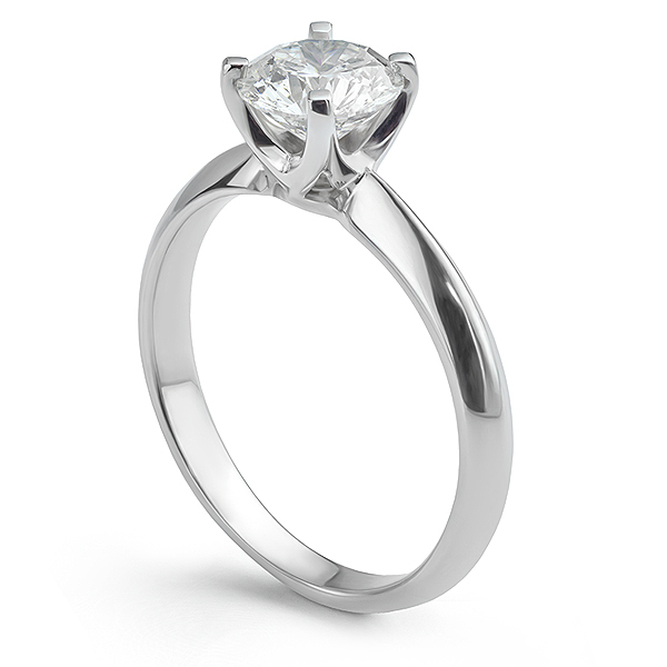 Cincin Lab Grown Diamond / CVD Diamond Round Shape Solitaire / Pave Setting