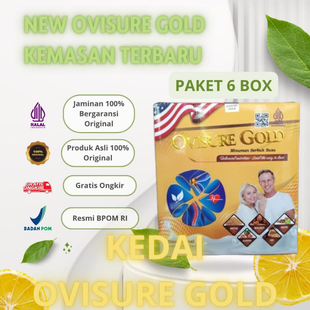 

PAKET 6 BOX NEW OVISURE GOLD MILIK SUSU VITAMIN TULANG DAN SENDI NYERI OTOT KERAM KEBAS