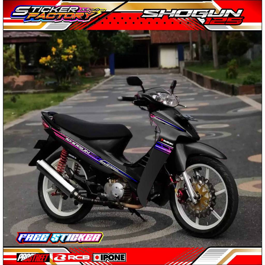 STRIPING VARIASI SUZUKI SHOGUN 125 R  / STICKER LIST VARIASI MOTOR SHOGUN 125 R