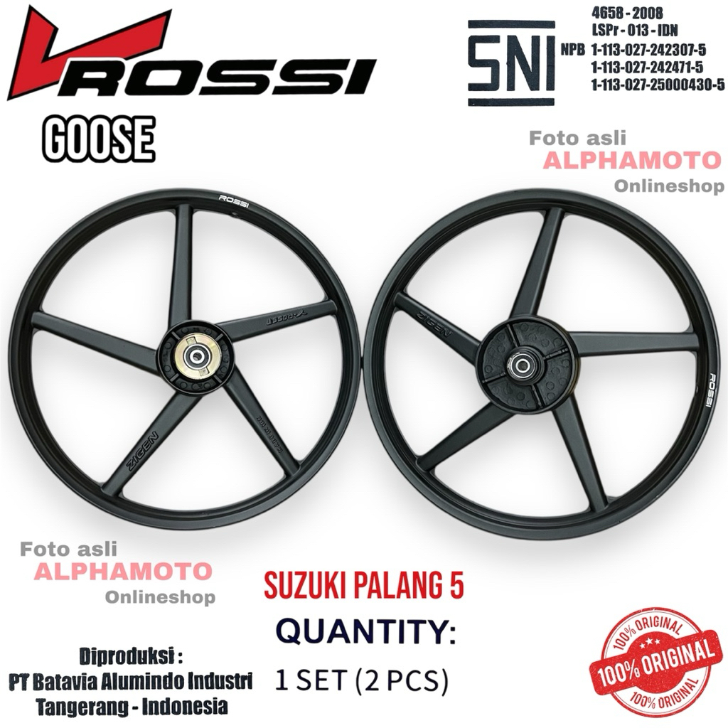 VELG ROSSI SHOGUN SMASH VELG SUZUKI PALANG 5 BALOK ROSSI GOOSE