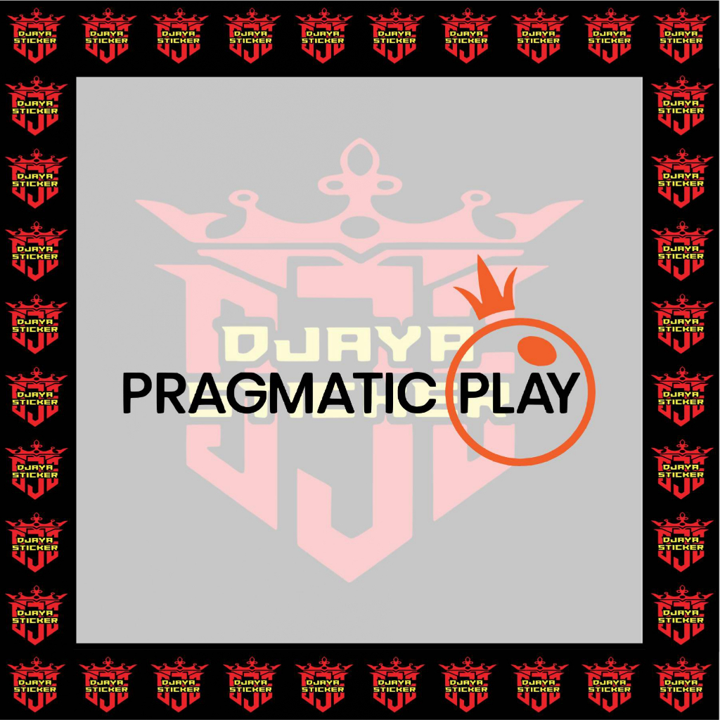 CUTTING STICKER LOGO PRAGMATIC PLAY , STIKER VARIASI MOTOR MOBIL UNIVERSAL KEREN TIMBUL DAN MENYALA