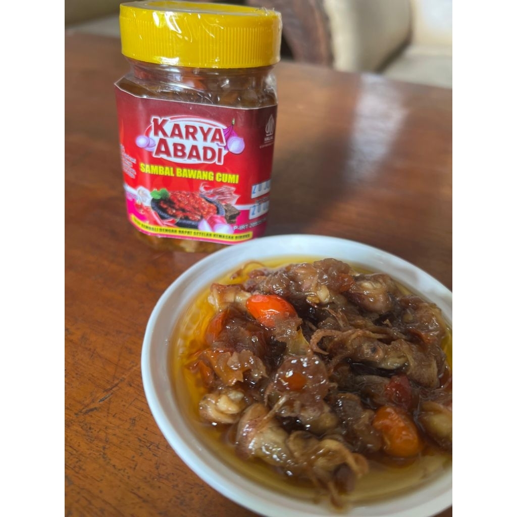 

Sambal Bawang Cumi 150 gr Tanpa Pengawet Tahan 3 Bulan KARYA ABADI