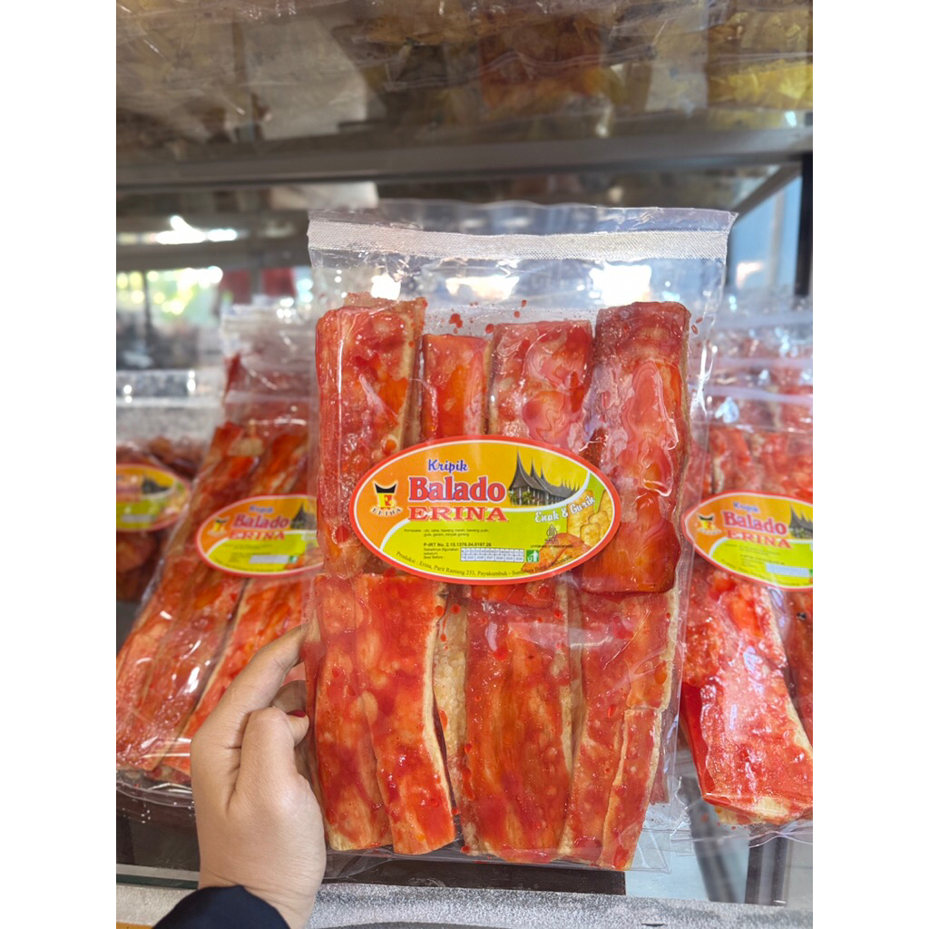 

keripik sanjai balado khas minang erina