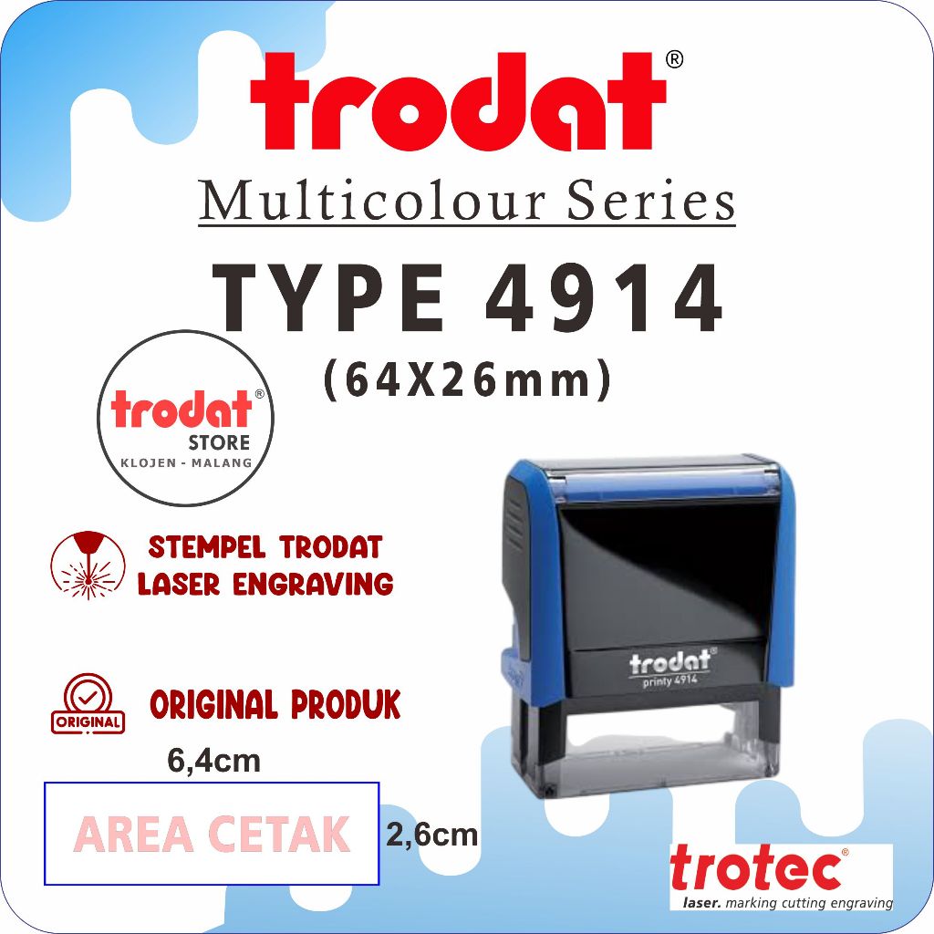 

Stempel Praktis Trodat 4914 (64x26mm) FREE-DESAIN