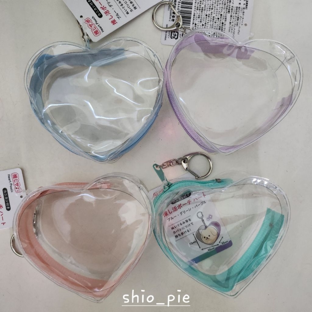 Daiso Seria Oshikatsu Oshi katsu heart pouch Vinyl case