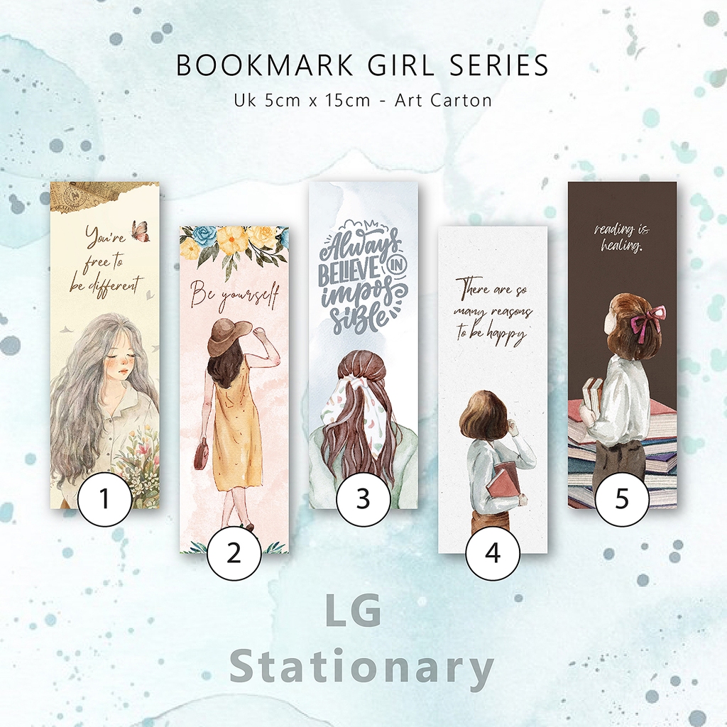 

Pembatas Buku Girl Series / Bookmark 5 x 15 (Set)