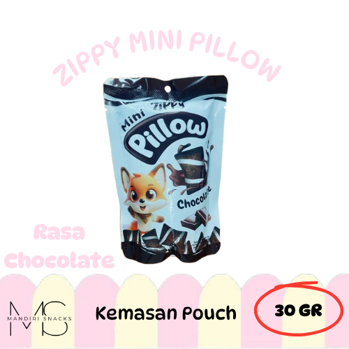 

ZIPPY MINI PILLOW RASA COKLAT KEMASAN POUCH - X5
