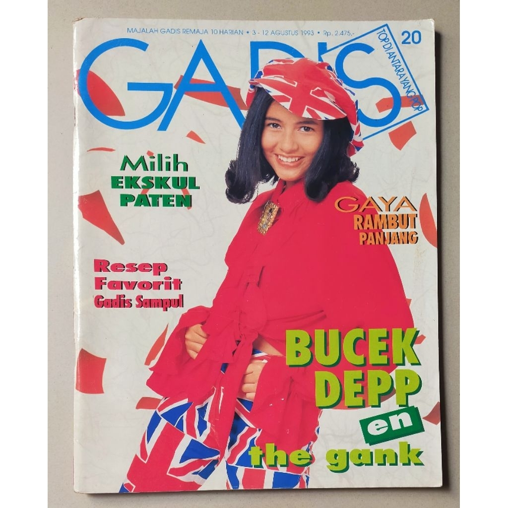 Majalah Gadis 3 Agustus 1993 : Cover Meisya Siregar - Mari Hamada - ada Nike Ardilla