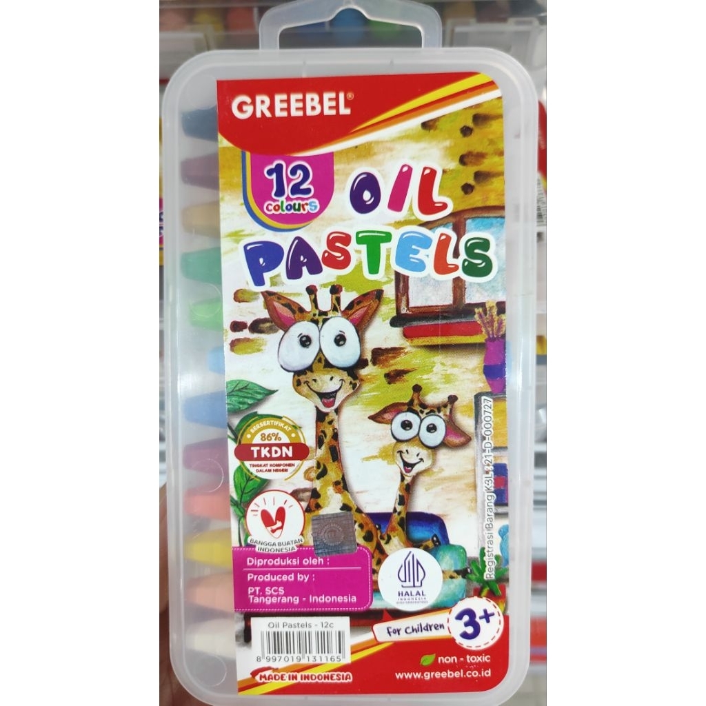

Greebel Oil Pastel krayon crayon warna mini 12 warna non toxic fh
