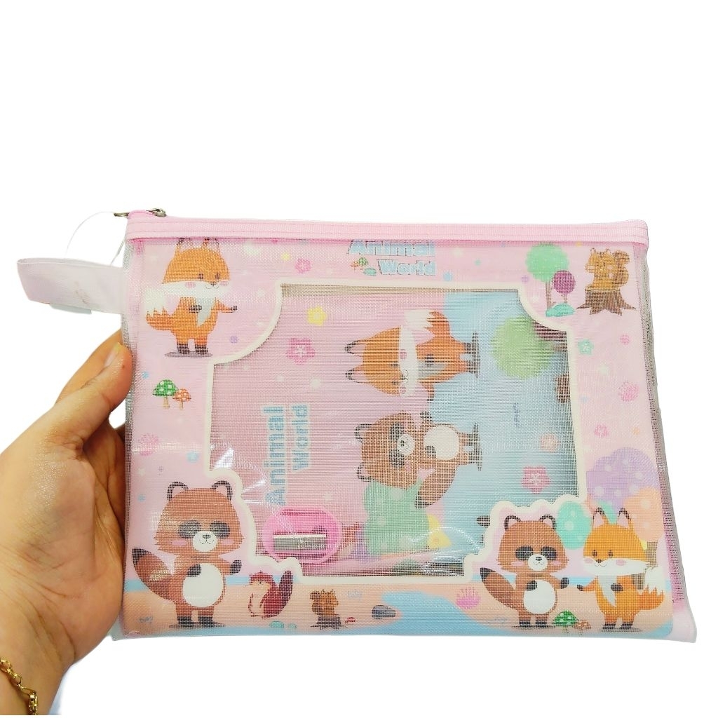 

Stationary Paket Set Alat Tulis Anak Pouch Jaring Besar Set 6in1