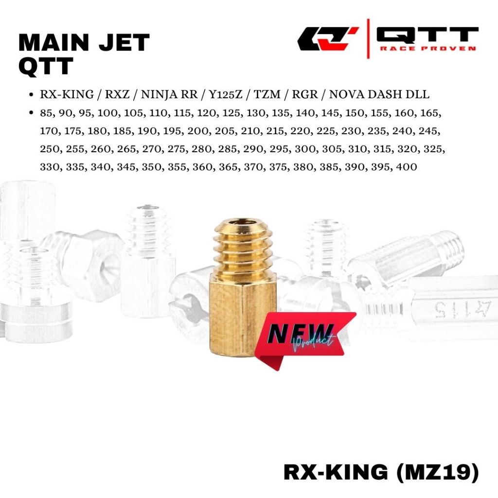 Main jet spuyer QTT Rx king Ninja RR Rxz Rxs Tzm 125Z Nova Dash