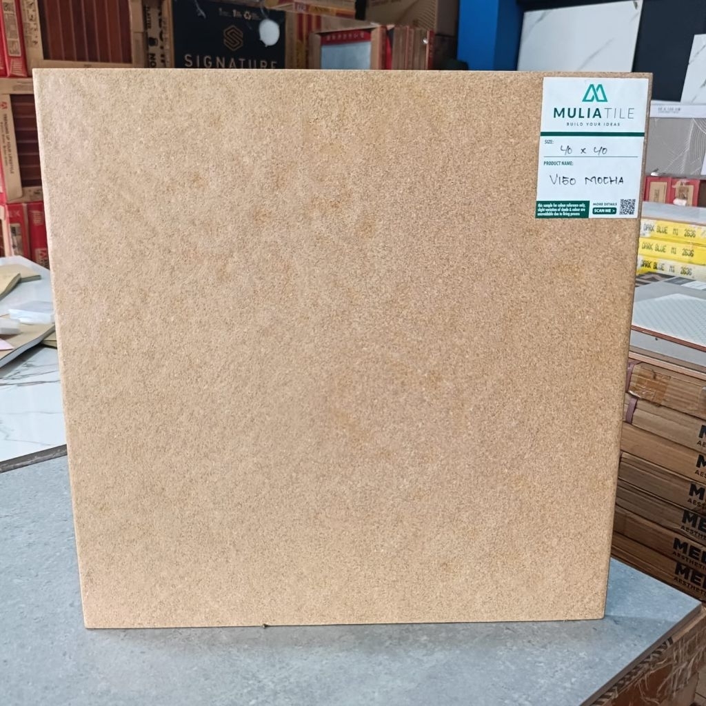 keramik lantai 40x40.Vigo Mocha/Mulia tile