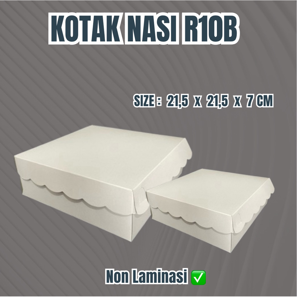 

Kotak Nasi R10B Duplek - Kotak Nasi Putih - Kemasan R10B - 350 gsm - Tebal Hemat Langsung Dari Pabrik Termurah