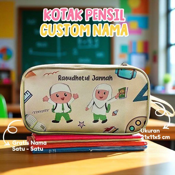 

Pencil Case Anak Custom /Kotak Pensil Souvenir / Ulang Tahun Anak / kotak pensil souvenir ultah anak