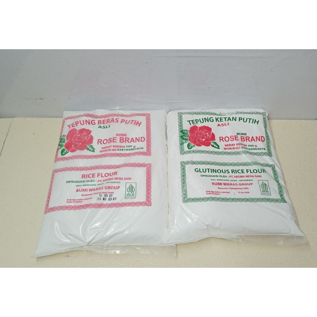 

Tepung Beras/Tepung Ketan Putih Cap Rose Brand 500g