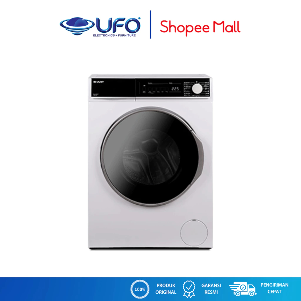 Sharp Mesin Cuci Front Loading Inverter 9 Kg ESFL1290XT