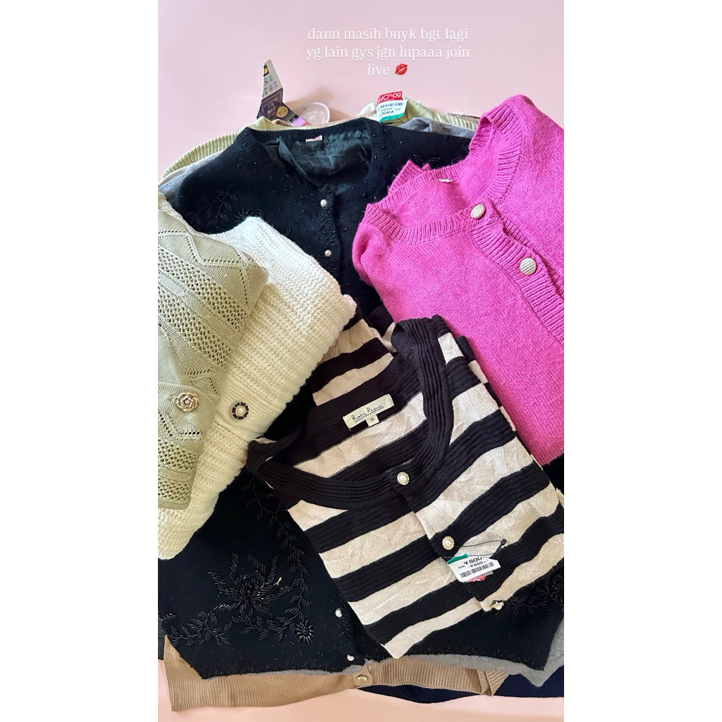 Cardigan Crop Rajut Tebal Kekinian wanita