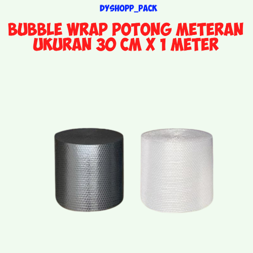 

BUBBLE WRAP TEBAL ecer POTONG METERAN UKURAN 30 CM X 1 METER, WARNA HITAM DAN PUTIH/BENING