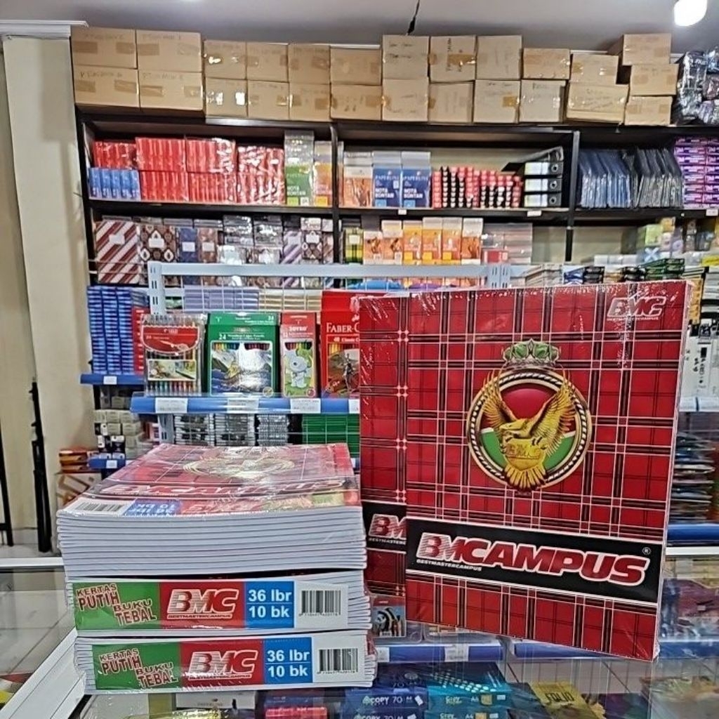 

RIDHO JAYA BUKU BMC CAMPUS 38 Lembar [1pak= 10 pcs][Harga 1 pak] Buku tulis Campus BMC original SD, SMP, SMA Original
