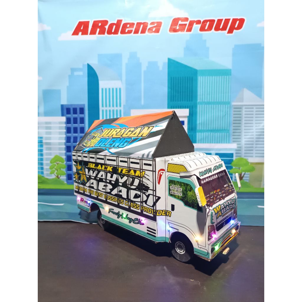 Miniatur truk oleng jumbo/truk basuri telolet mainan anak viral