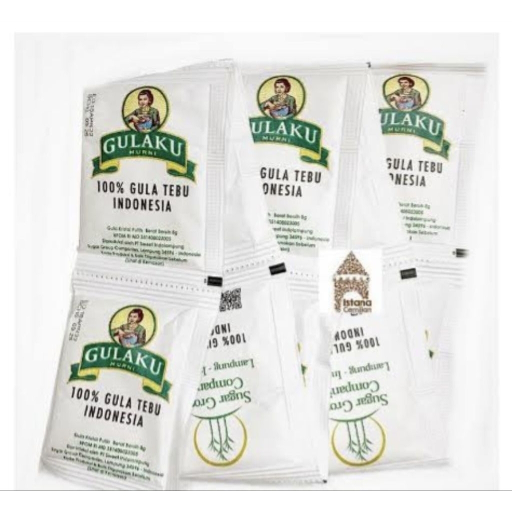 

gulaku sachet 8gr 125pcs . yang sachet putih . sachet warna panjang lagi kosong