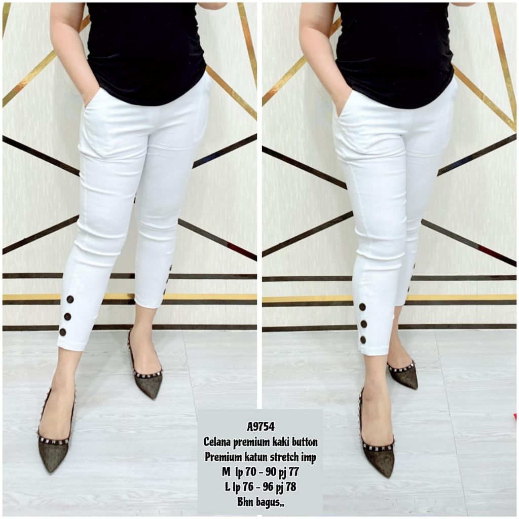 Celana panjang wanita Stretch celana cewek kantor pensil