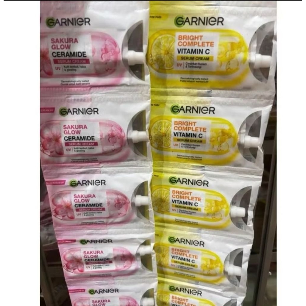 Garnier Serum Cream sachet 1 Renceng isi 12 sachet @7ml