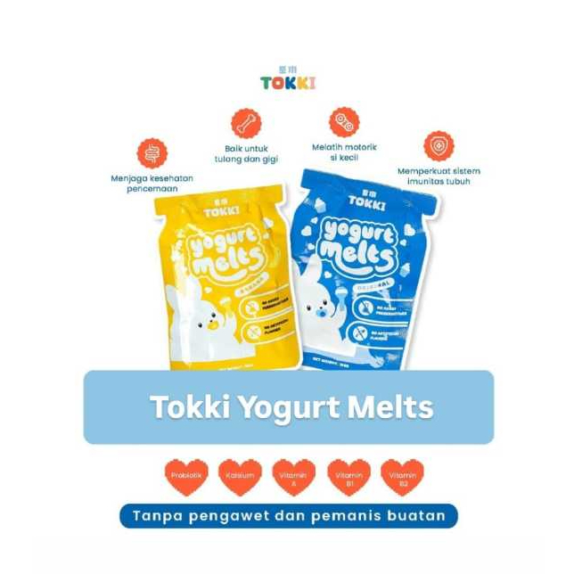 

Tokki Yogurt Melts 10gr - Snack Cemilan Bayi Dan Anak - Snack Mpasi