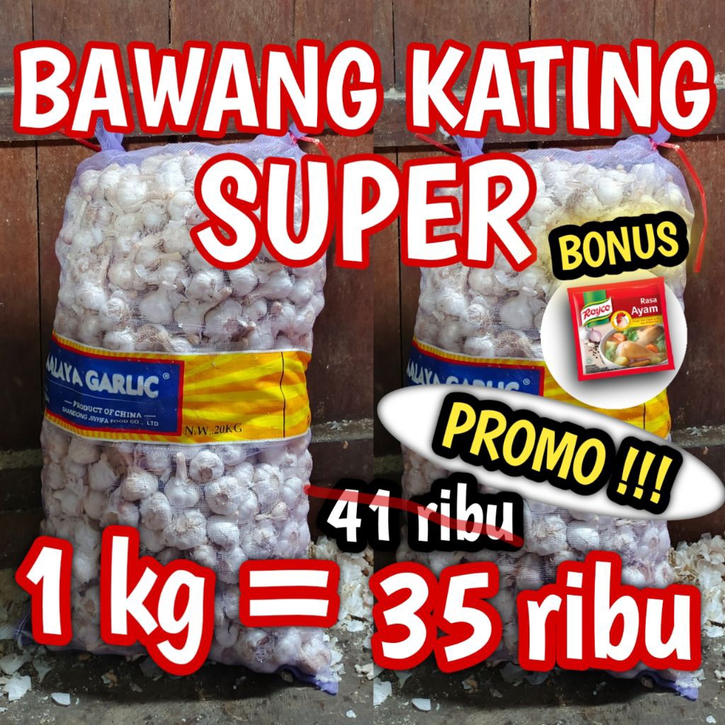 

Bawang kating import 1 kg + bonus