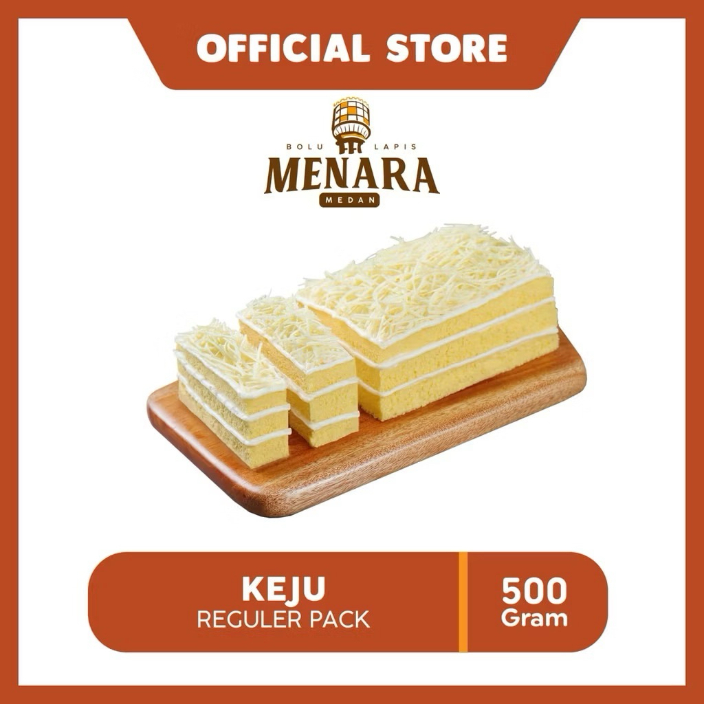 

Lapis Bolu Menara Keju - Reguler Pack (500 gr)Best Seller cheese