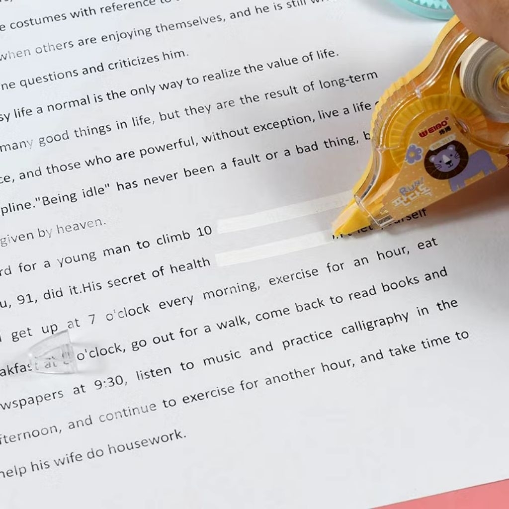 

tape ex kertas , kertas penghapus pena