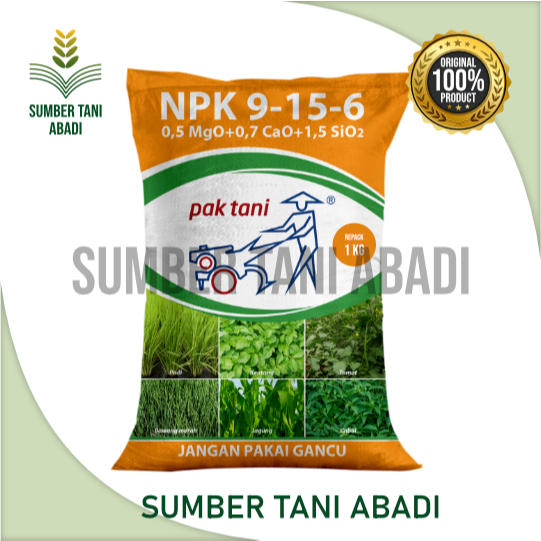 REPACK NPK 9-15-6 - REPACK 1KG - PUPUK NPK - PAK TANI