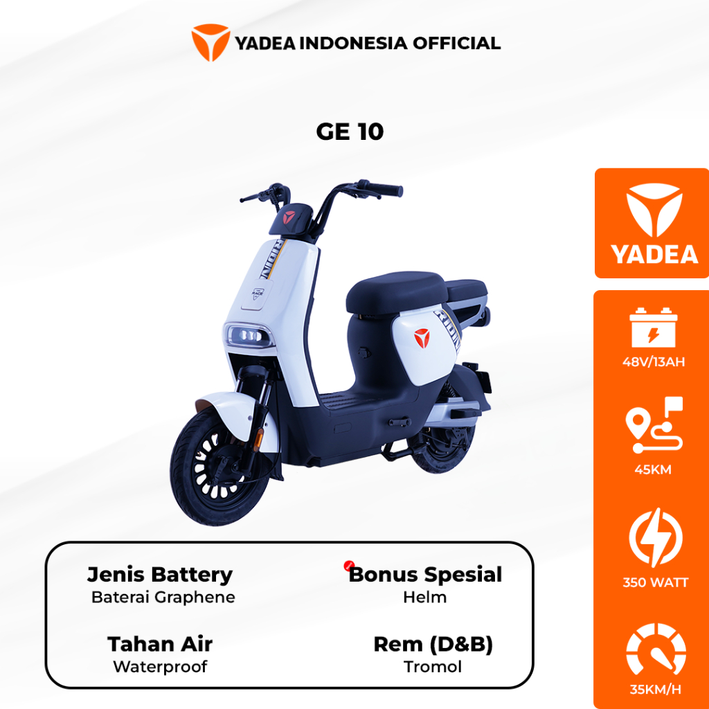 YADEA Sepeda Listrik GE 10 Graphene 48V/13Ah