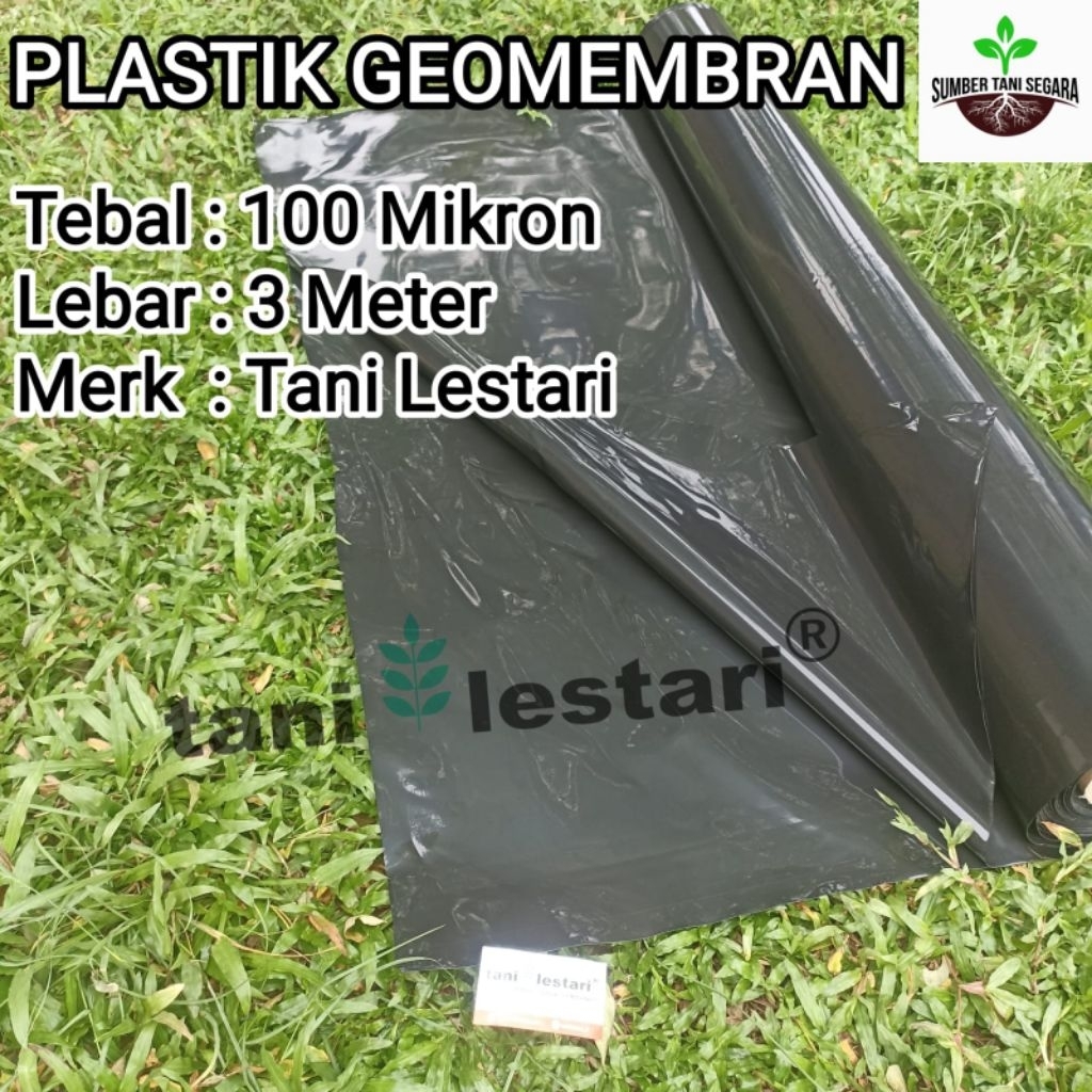 Plastik Geomembran HDPE Lebar 3 Meter Tebal 100 Mikron Tani lestari