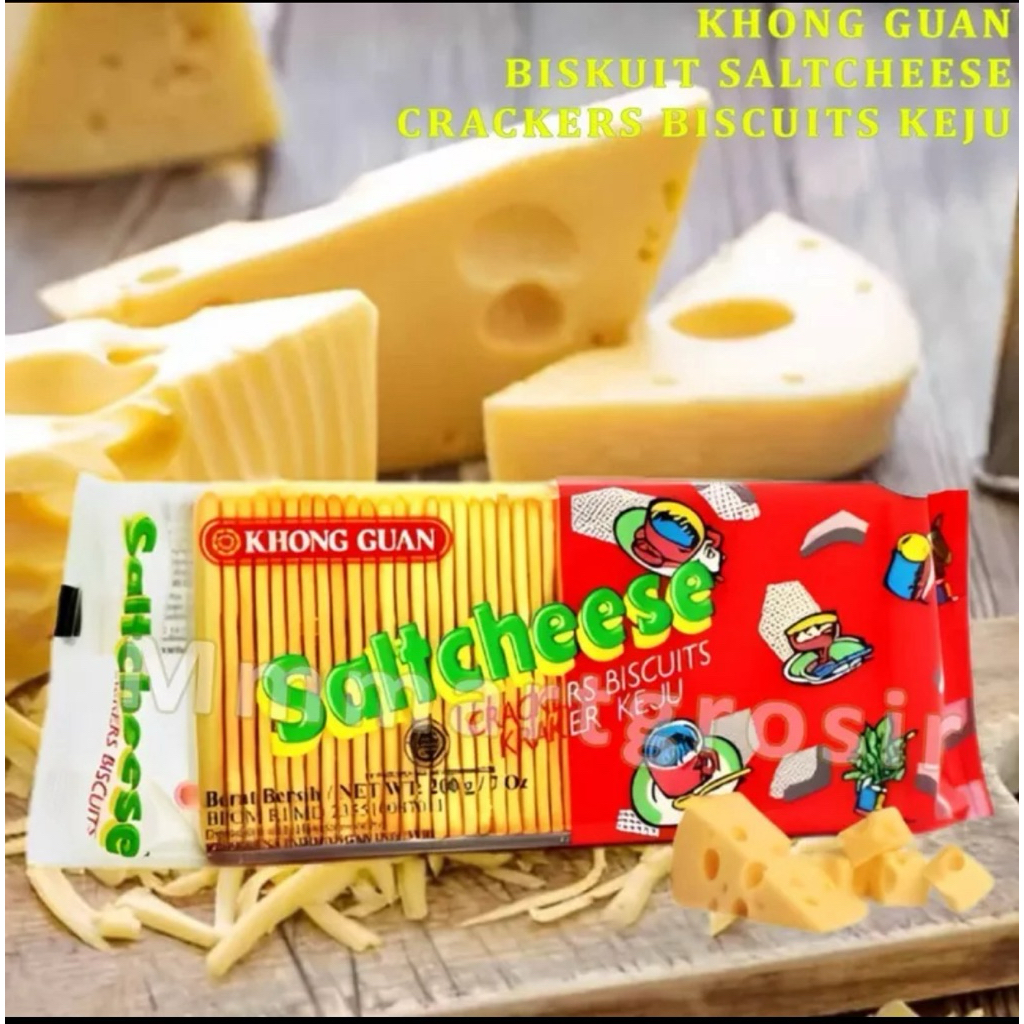 

Saltcheese crackers biscuits kraker keju 200 g/Khong Guan Saltcheese Crackers Biskuit 200r